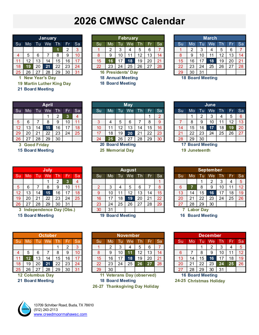 2026 Calendar