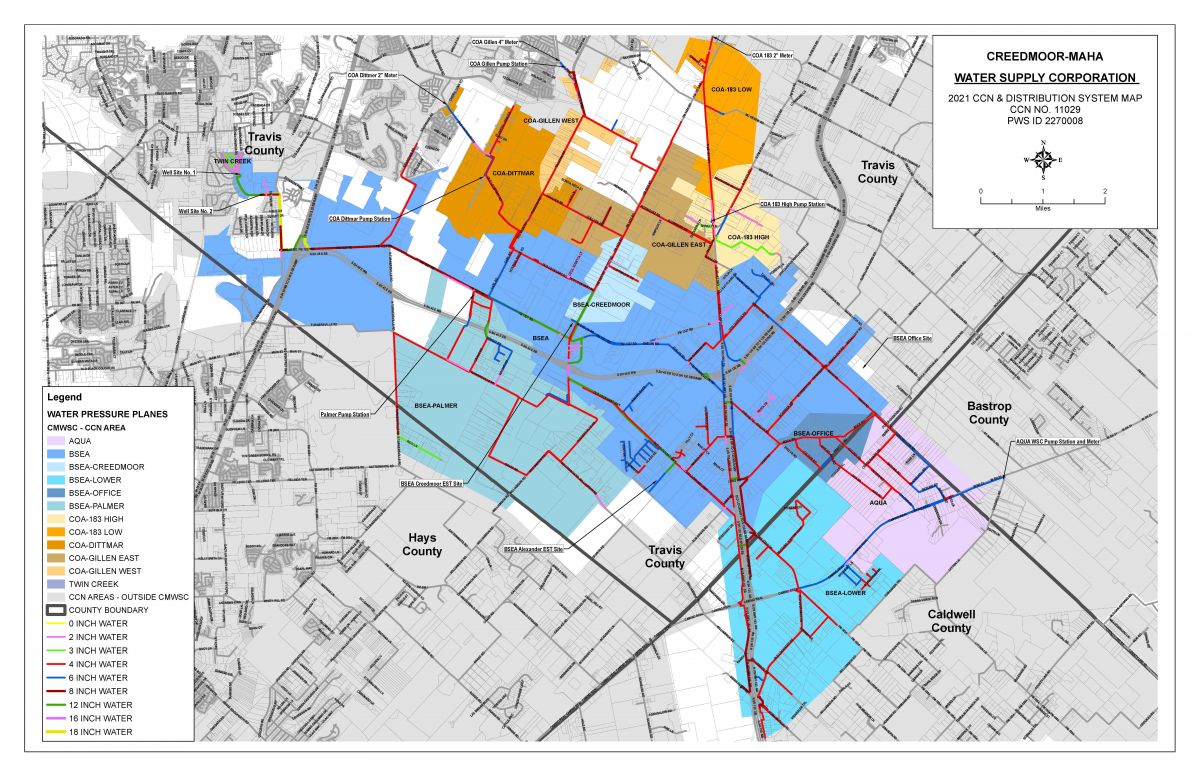 FAQs & System Map | Creedmoor-Maha Water Supply Corp